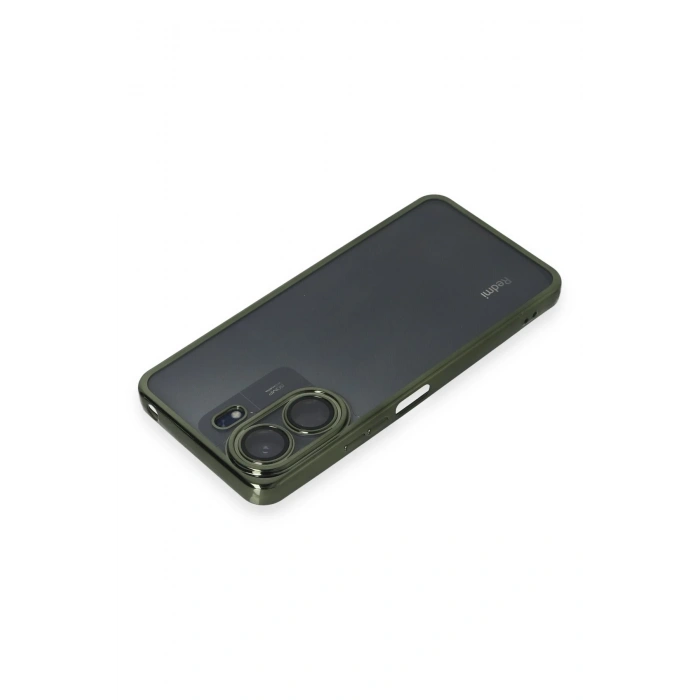 Mey İthalat®   Redmi 13C Kılıf  Lensli Silikon - Yeşil