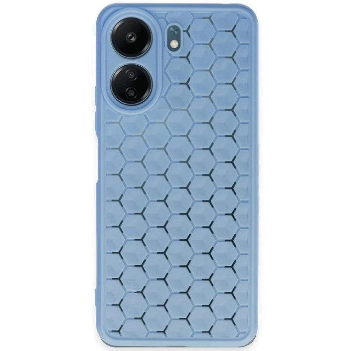Mey İthalat®   Redmi 13C Kılıf Petek Silikon Kapak - Mavi