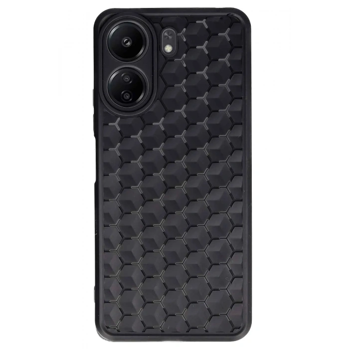 Mey İthalat®   Redmi 13C Kılıf Petek Silikon Kapak - Siyah