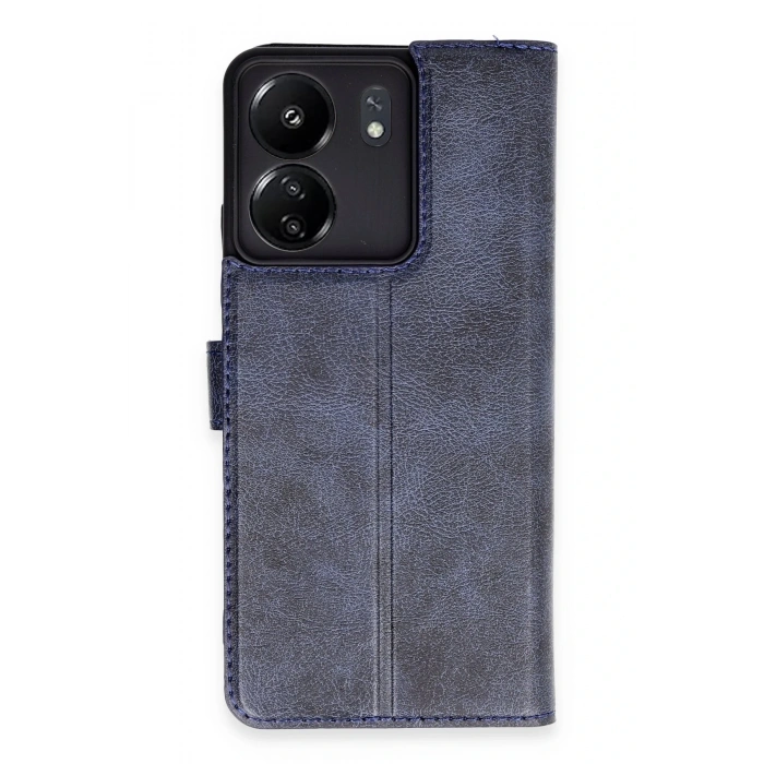 Mey İthalat®   Redmi 13C Kılıf Trend S Plus Kapaklı Kılıf - Lacivert