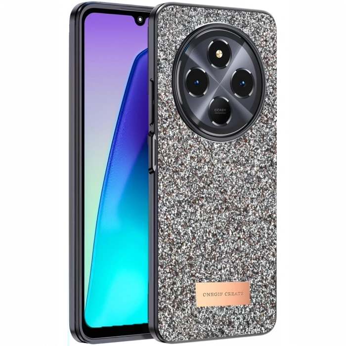 Mey İthalat®   Redmi 14C Bright Simli Kapak - Gold
