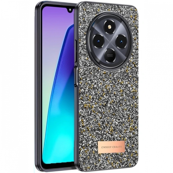 Mey İthalat®   Redmi 14C Bright Simli Kapak - Gümüş