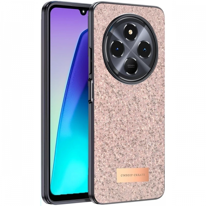 Mey İthalat®   Redmi 14C Bright Simli Kapak - Pembe