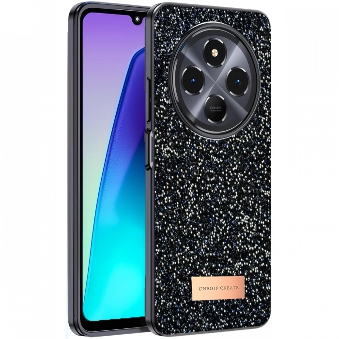 Mey İthalat®   Redmi 14C Bright Simli Kapak - Siyah