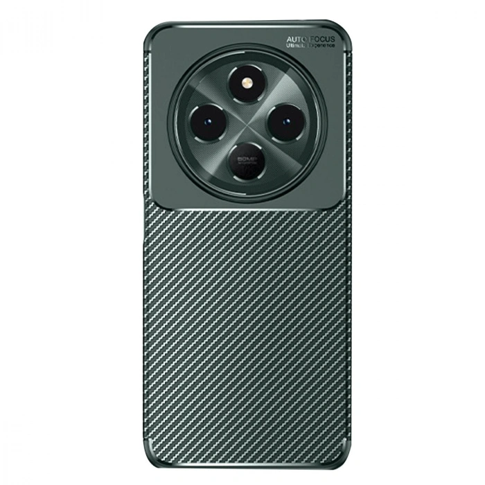 Mey İthalat®   Redmi 14C Kılıf Auto Focus Karbon Kapak - Koyu Yeşil