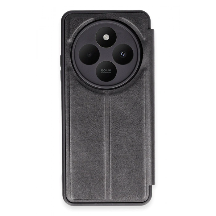 Mey İthalat®   Redmi 14C Kılıf Flip Cover - Siyah