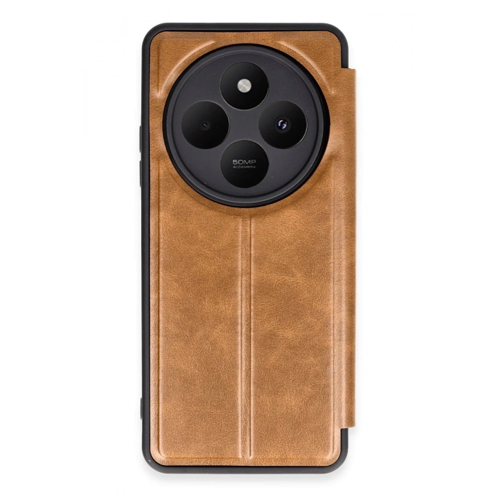 Mey İthalat®   Redmi 14C Kılıf Flip Cover - Taba