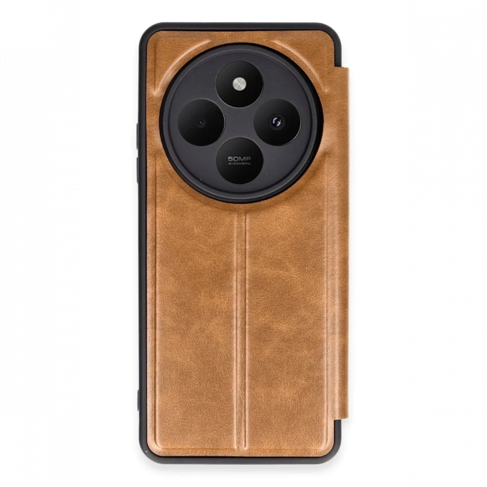 Mey İthalat®   Redmi 14C Kılıf Flip Cover - Taba