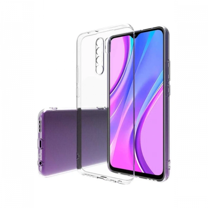 Mey İthalat®   Redmi 9 Kılıf Lüx Şeffaf Silikon - Şeffaf