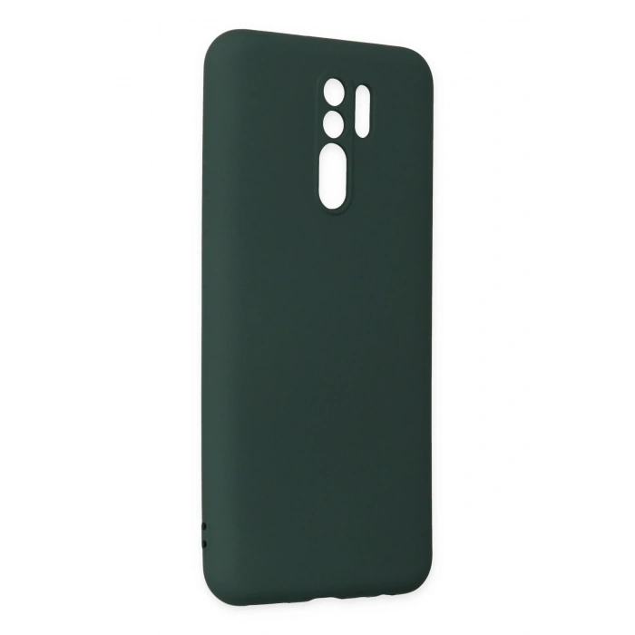Mey İthalat®   Redmi 9 Kılıf Nano içi Kadife Silikon - Koyu Yeşil