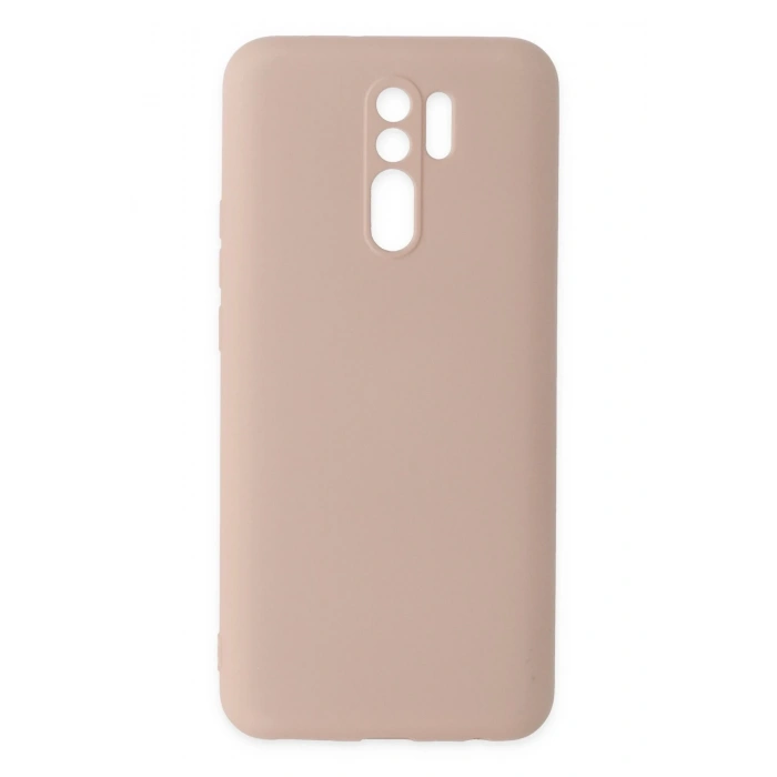 Mey İthalat®   Redmi 9 Kılıf Nano içi Kadife Silikon - Pudra