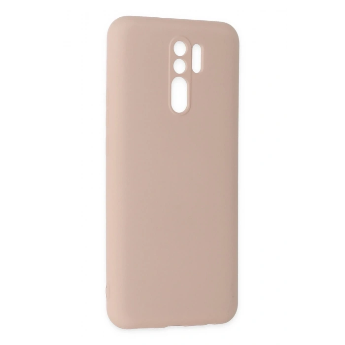 Mey İthalat®   Redmi 9 Kılıf Nano içi Kadife Silikon - Pudra