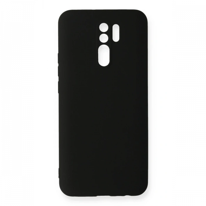 Mey İthalat®   Redmi 9 Kılıf Nano içi Kadife Silikon - Siyah