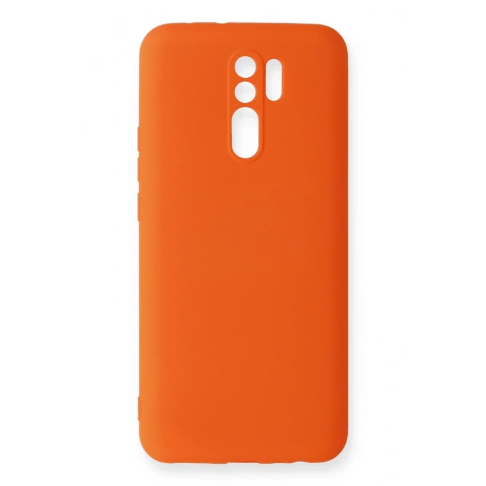 Mey İthalat®   Redmi 9 Kılıf Nano içi Kadife Silikon - Turuncu