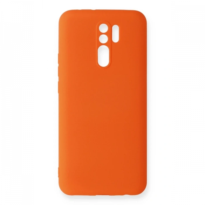 Mey İthalat®   Redmi 9 Kılıf Nano içi Kadife Silikon - Turuncu