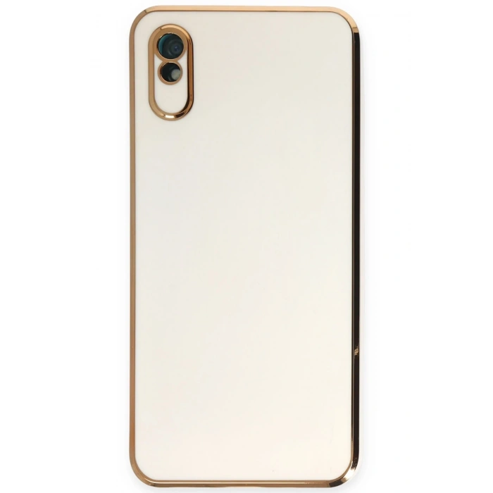 Mey İthalat®   Redmi 9A Kılıf Volet Silikon - Beyaz