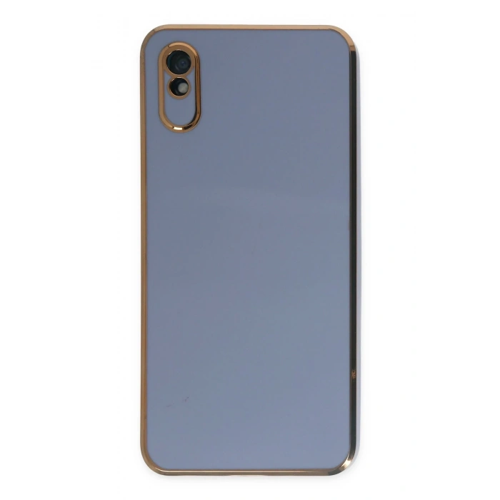 Mey İthalat®   Redmi 9A Kılıf Volet Silikon - Mavi