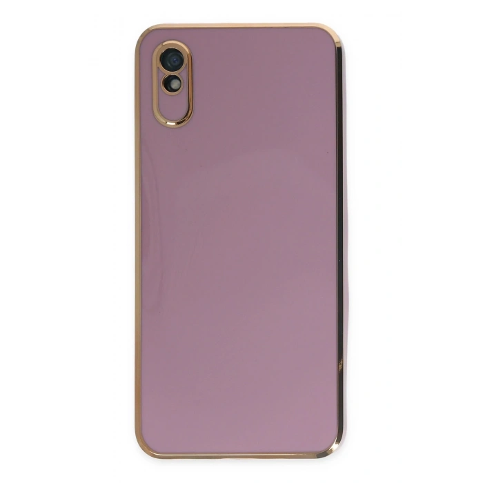 Mey İthalat®   Redmi 9A Kılıf Volet Silikon - Mor