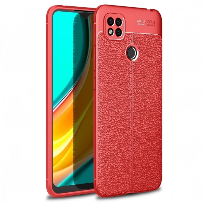 Mey İthalat®   Redmi 9C Kılıf Auto Focus Kapak - Kırmızı