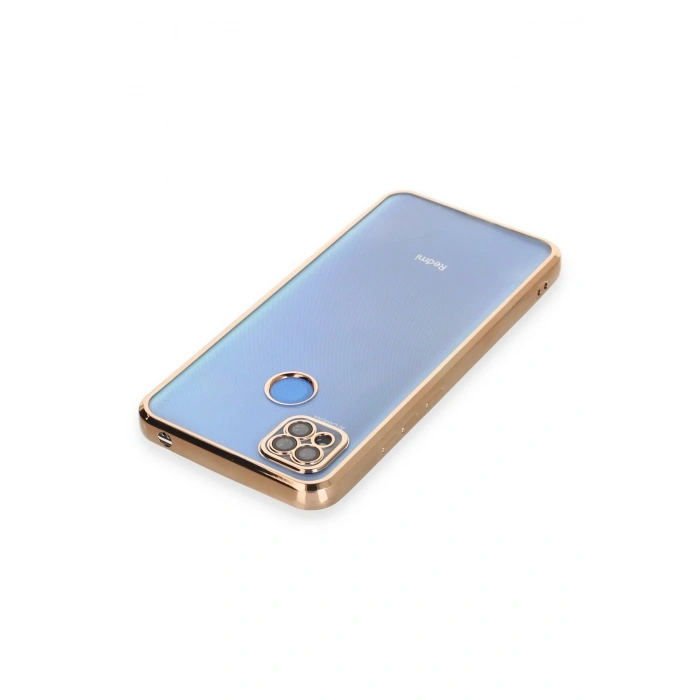 Mey İthalat®   Redmi 9C Kılıf  Lensli Silikon - Gold