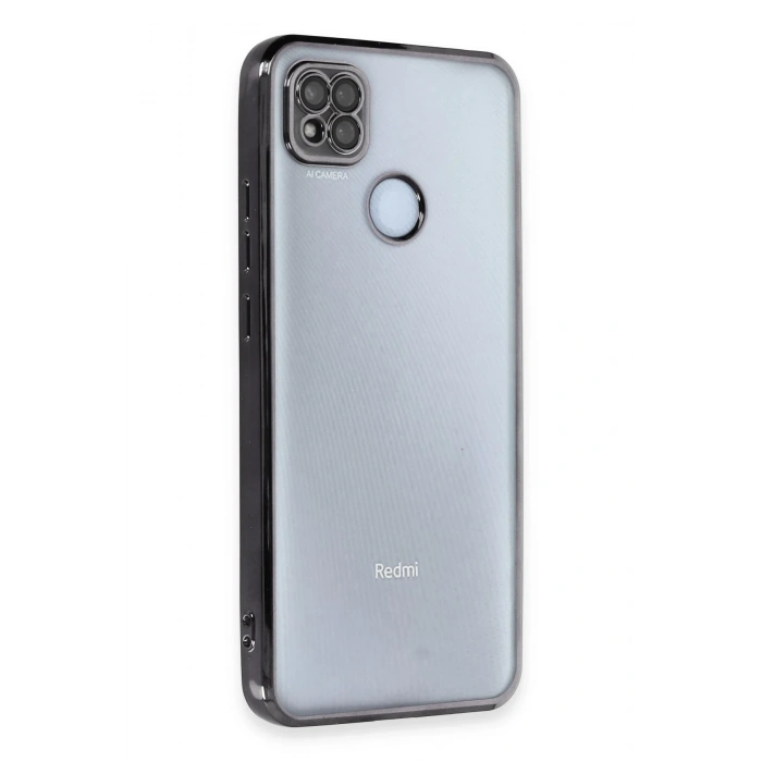 Mey İthalat®   Redmi 9C Kılıf  Lensli Silikon - Siyah