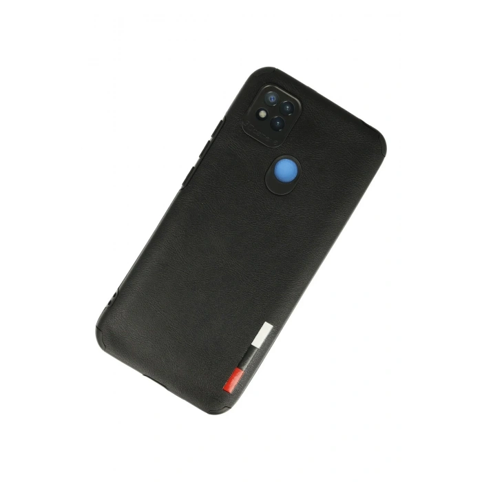 Mey İthalat®   Redmi 9C Kılıf Loop Deri Silikon - Siyah