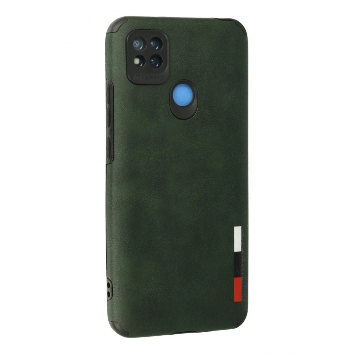 Mey İthalat®   Redmi 9C Kılıf Loop Deri Silikon - Yeşil