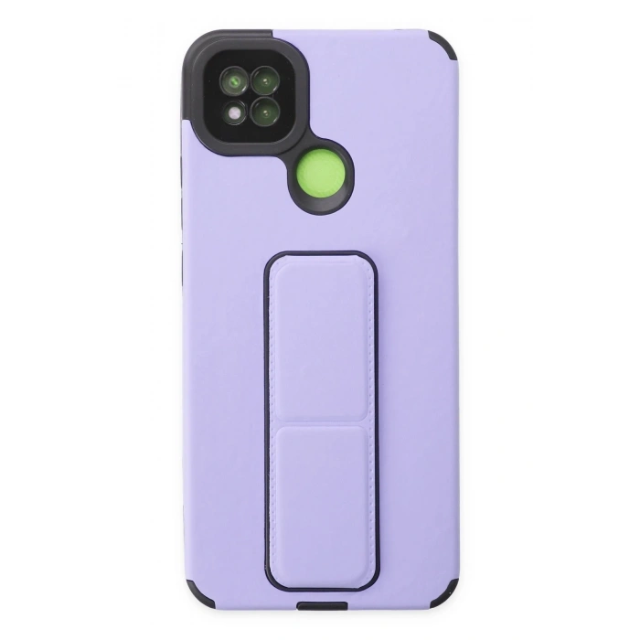Mey İthalat®   Redmi 9C Kılıf Mega Standlı Silikon - Lila