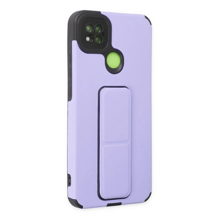 Mey İthalat®   Redmi 9C Kılıf Mega Standlı Silikon - Lila