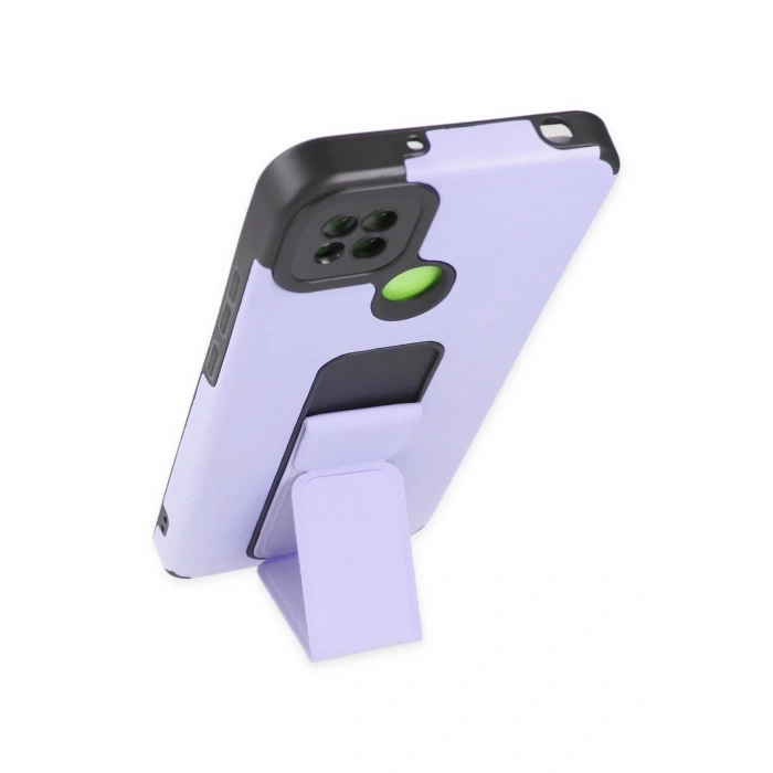 Mey İthalat®   Redmi 9C Kılıf Mega Standlı Silikon - Lila