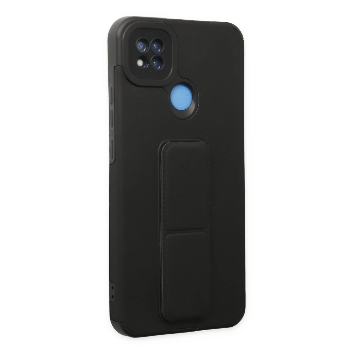 Mey İthalat®   Redmi 9C Kılıf Mega Standlı Silikon - Siyah