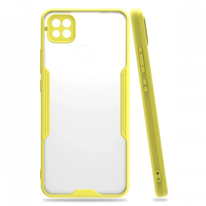Mey İthalat®   Redmi 9C Kılıf Platin Silikon - Sarı