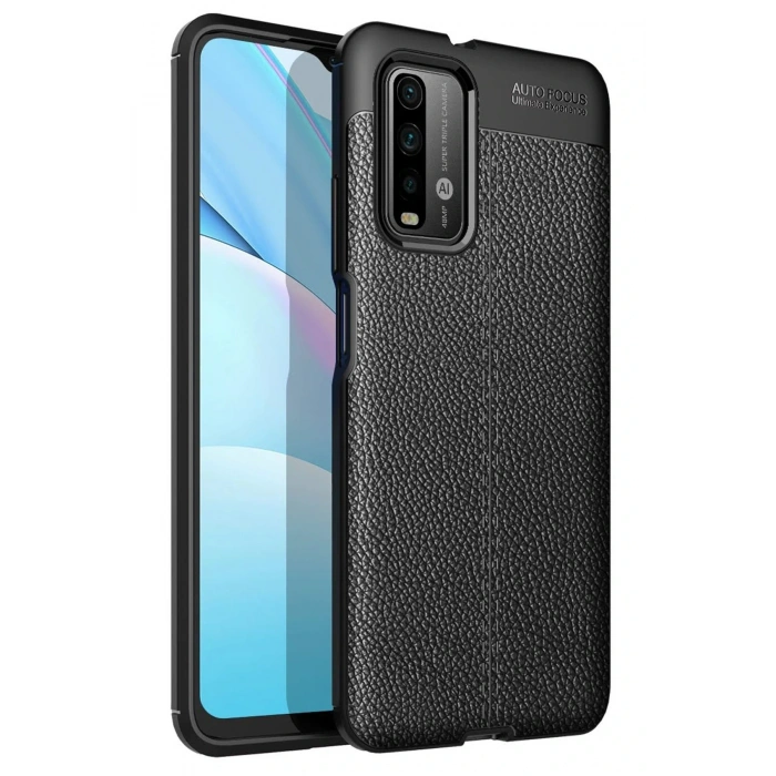 Mey İthalat®   Redmi 9T Kılıf Auto Focus Kapak - Siyah