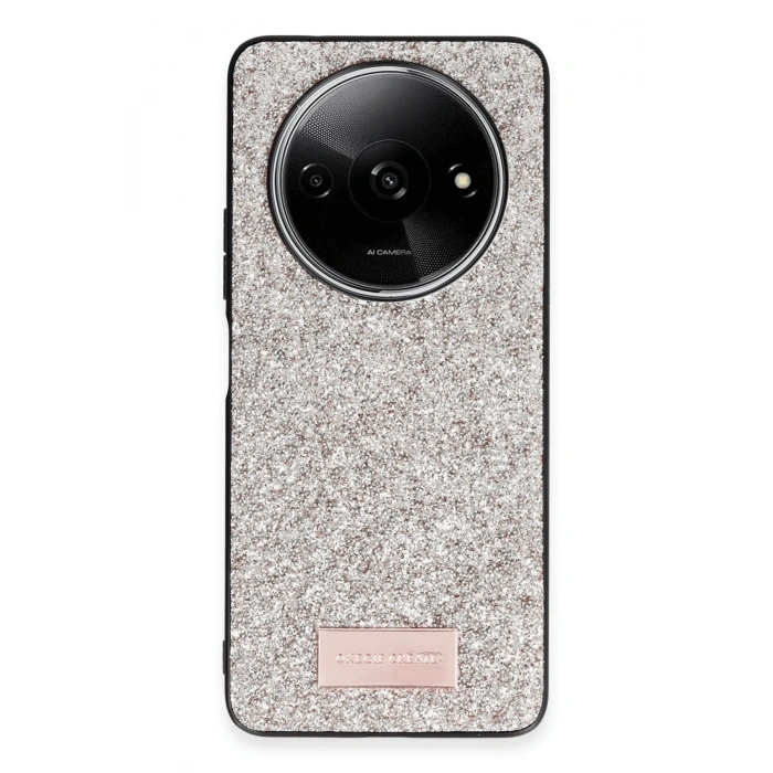 Mey İthalat®   Redmi A3 4G Bright Simli Kapak - Gold