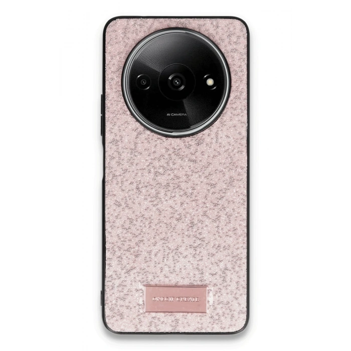 Mey İthalat®   Redmi A3 4G Bright Simli Kapak - Pembe