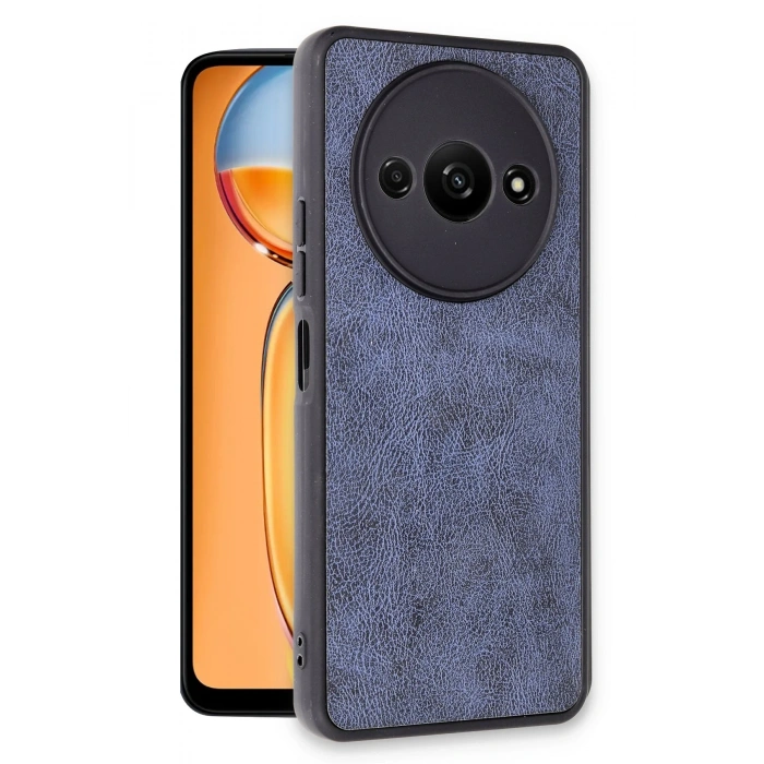 Mey İthalat®   Redmi A3 4G Kılıf Aras Deri Kapak - Lacivert