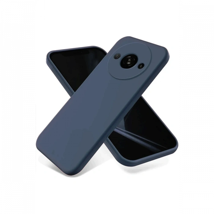 Mey İthalat®   Redmi A3 4G Kılıf First Silikon - Lacivert