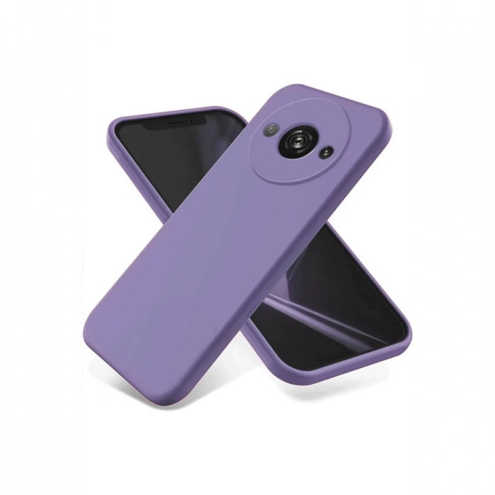 Mey İthalat®   Redmi A3 4G Kılıf First Silikon - Lila