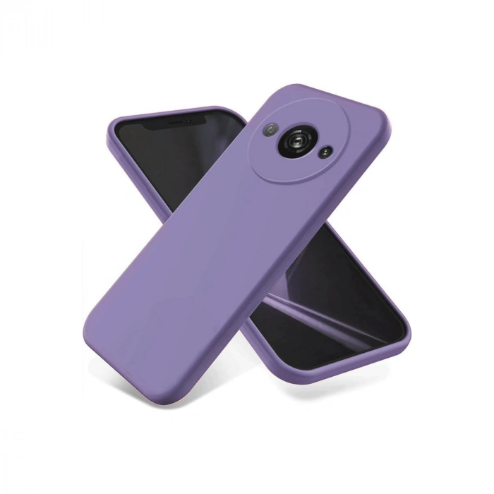 Mey İthalat®   Redmi A3 4G Kılıf First Silikon - Lila