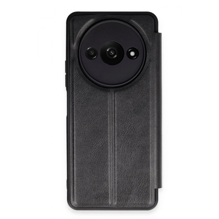Mey İthalat®   Redmi A3 4G Kılıf Flip Cover - Siyah