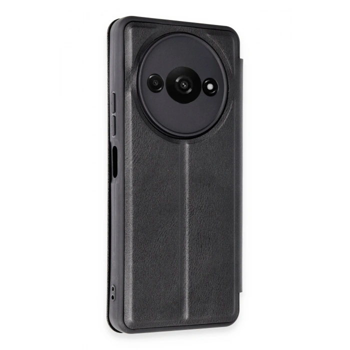 Mey İthalat®   Redmi A3 4G Kılıf Flip Cover - Siyah
