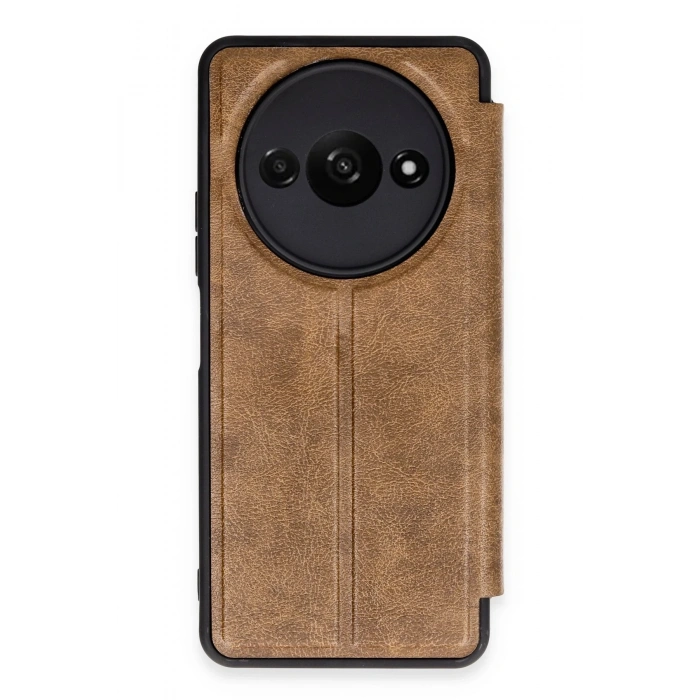 Mey İthalat®   Redmi A3 4G Kılıf Flip Cover - Taba