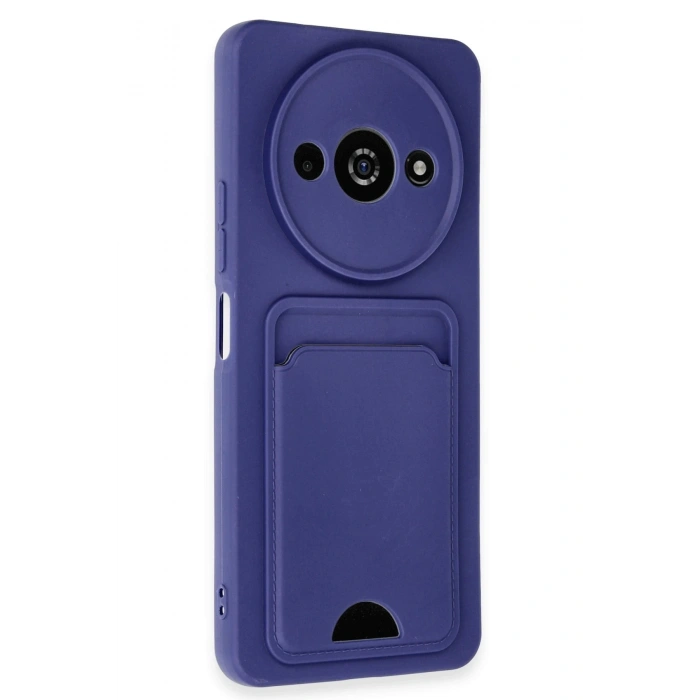 Mey İthalat®   Redmi A3 4G Kılıf Kelvin Kartvizitli Silikon - Lacivert