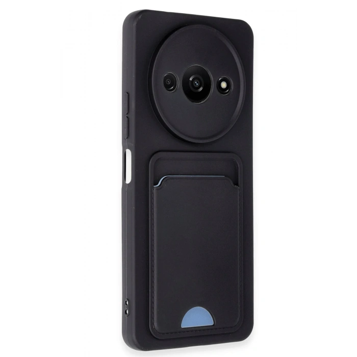 Mey İthalat®   Redmi A3 4G Kılıf Kelvin Kartvizitli Silikon - Siyah