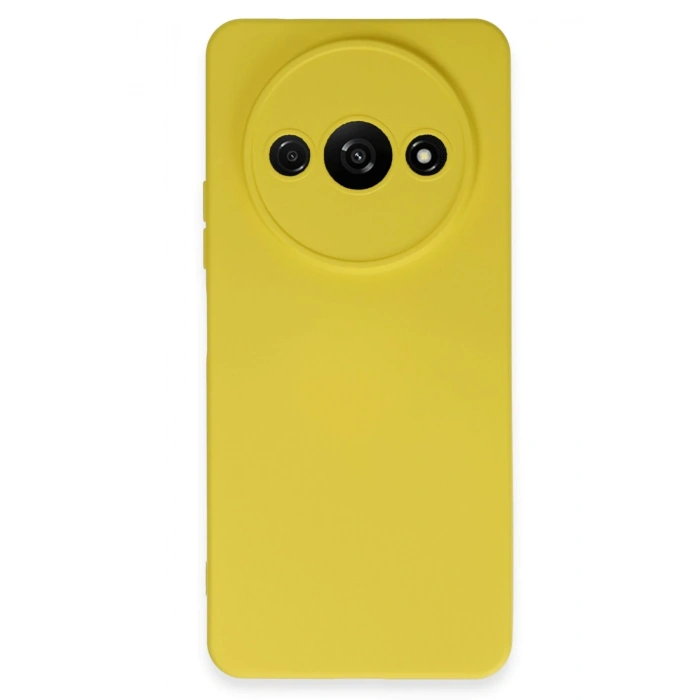 Mey İthalat®   Redmi A3 4G Kılıf Nano içi Kadife Silikon - Sarı