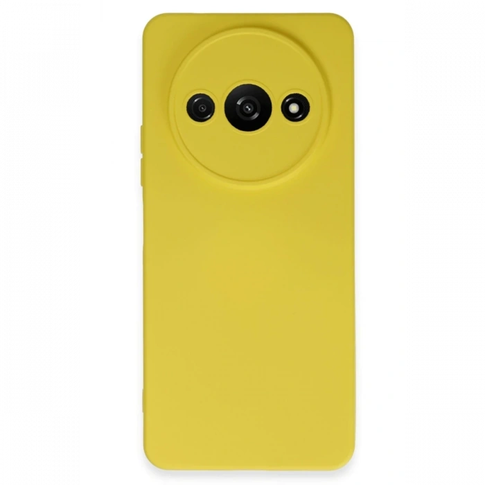 Mey İthalat®   Redmi A3 4G Kılıf Nano içi Kadife Silikon - Sarı
