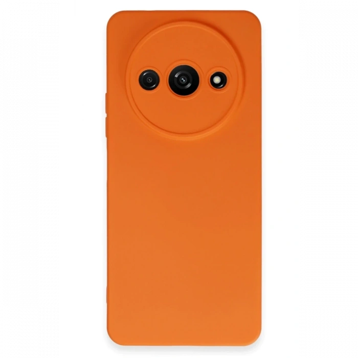 Mey İthalat®   Redmi A3 4G Kılıf Nano içi Kadife Silikon - Turuncu