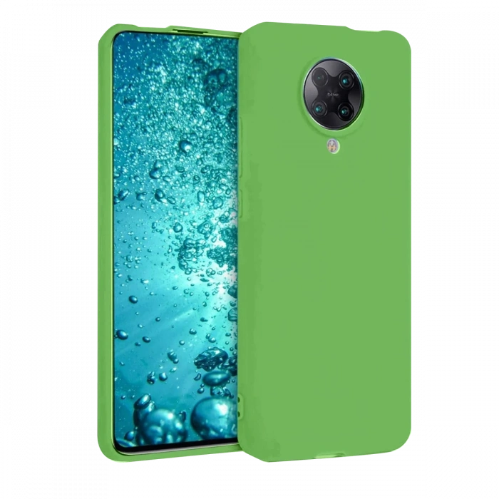 Mey İthalat®   Redmi K30 Pro Kılıf Nano içi Kadife Silikon - Yeşil