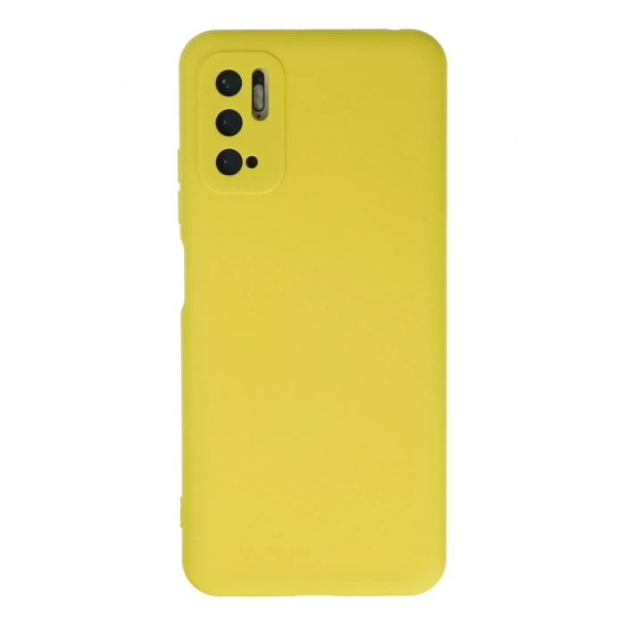 Mey İthalat®   Redmi Note 10 5G Kılıf Nano içi Kadife Silikon - Sarı