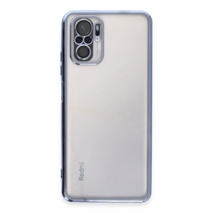 Mey İthalat®   Redmi Note 10 Kılıf  Lensli Silikon - Açık Mavi
